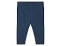 Leggings bébé bleu marine isolés sur fond blanc.