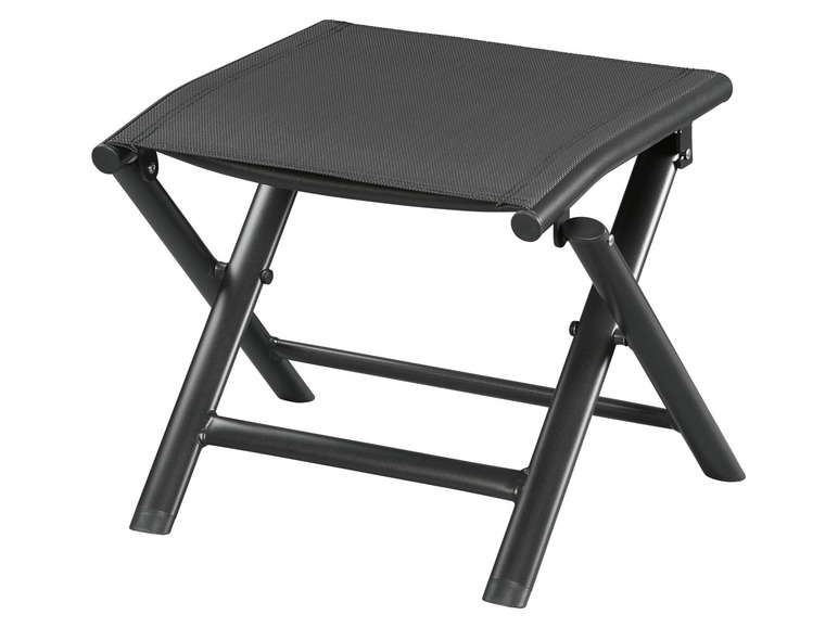 Aller en mode plein écran : LIVARNO home Tabouret en aluminium Houston, pliable, noir/anthracite - Image 1