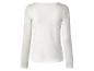 Haut blanc à manches longues pour femme, vue de dos.