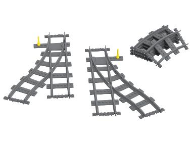 Playtive Clippys Set de rails ou d'aiguillages (Ensemble doux)