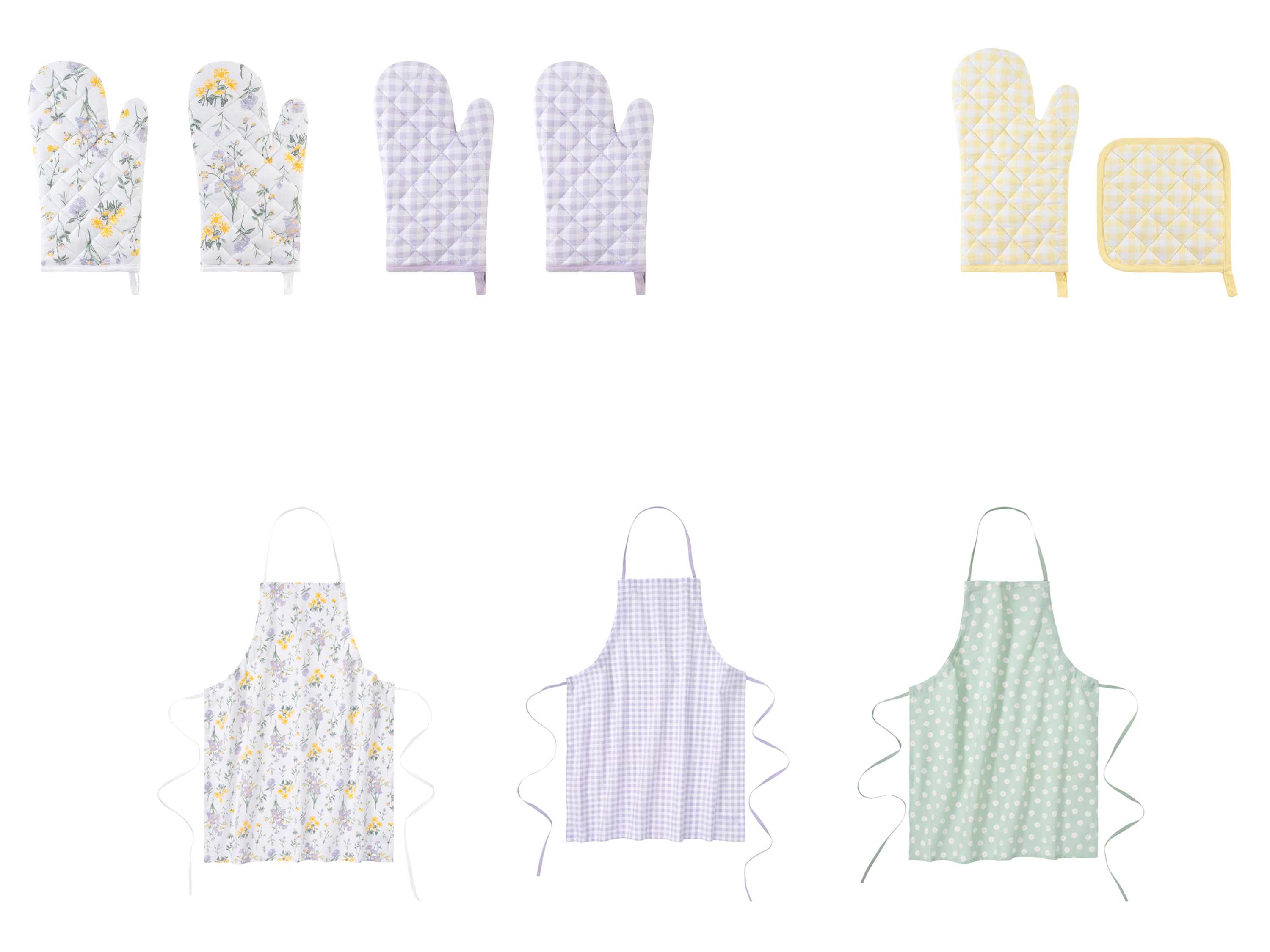 LIVARNO home Tablier de cuisine ou set de gant de cuisine et manique ou set de gants de cuisine