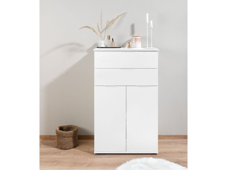 Aller en mode plein écran : LIVARNO home Meuble bas Liverpool, 57,6 x 94,8 x 32,9 cm, blanc - Image 4