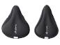 Deux housses de selle de vélo noires en mousse à mémoire de forme Crivit