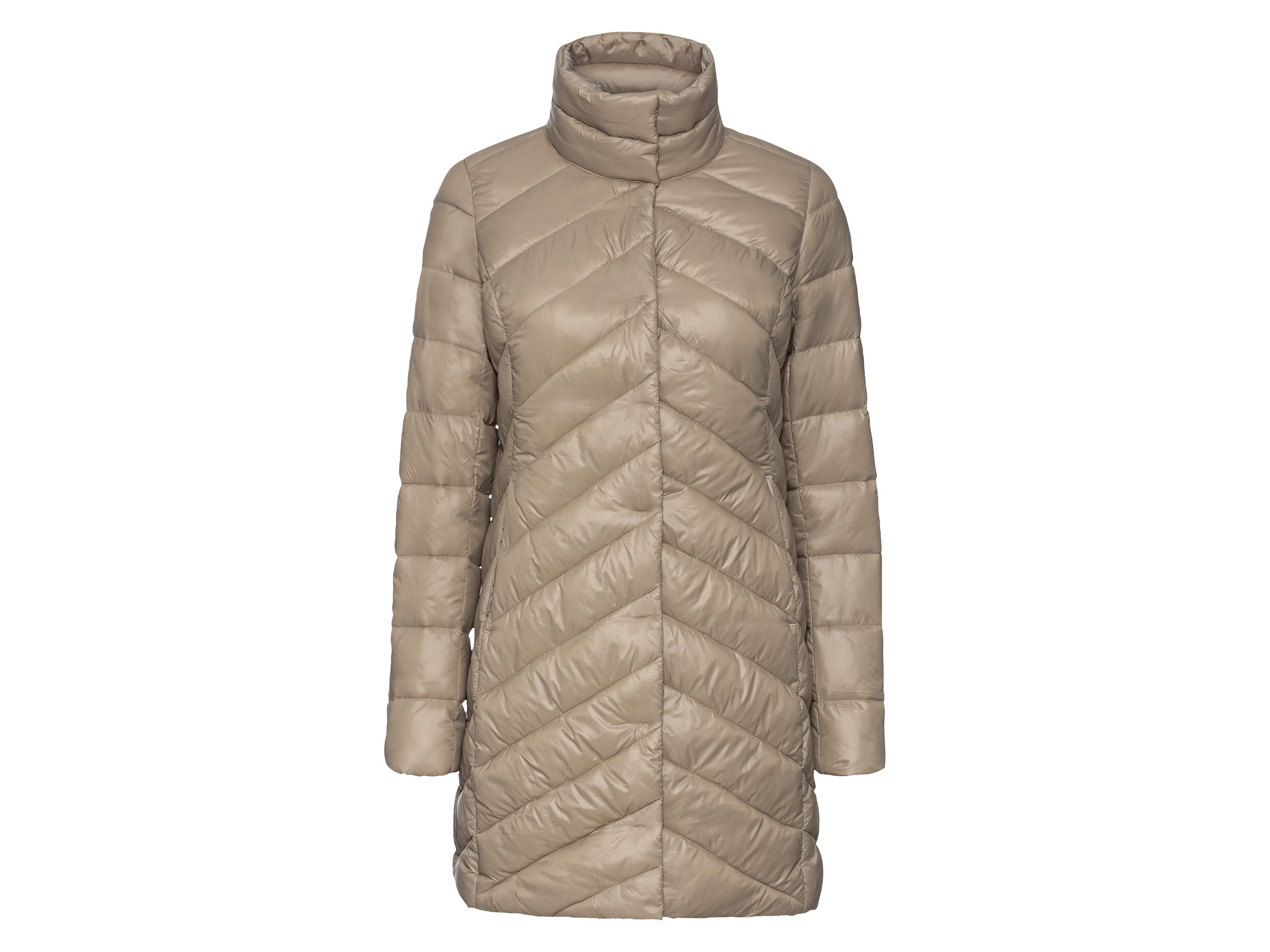 Doudoune longue légère femme (beige)