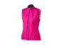 Veste de sport rose sans manches avec fermeture éclair et bordure noires