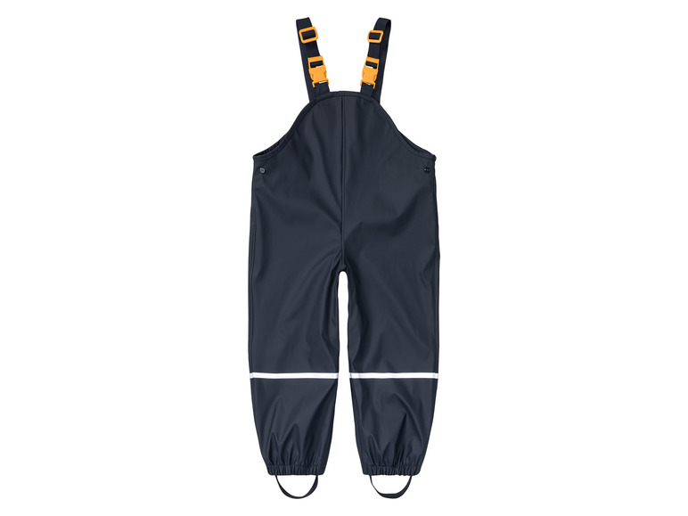 Salopette imperméable bleue pour enfant.