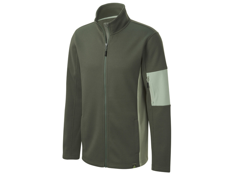 Une veste en polaire verte avec fermeture éclair