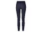 Legging noir en laine mérinos pour femme sur fond blanc.