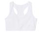Un soutien-gorge de sport blanc avec dos nageur.