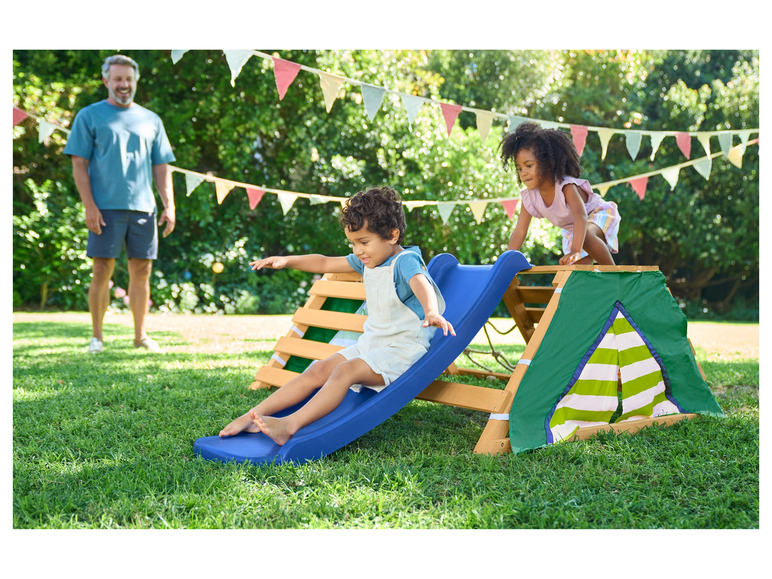 Aller en mode plein écran : Playtive Tipi avec filet d'escalade et toboggan - Image 2