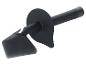 Spatule en silicone noire pour mélanger et racler les ingrédients.