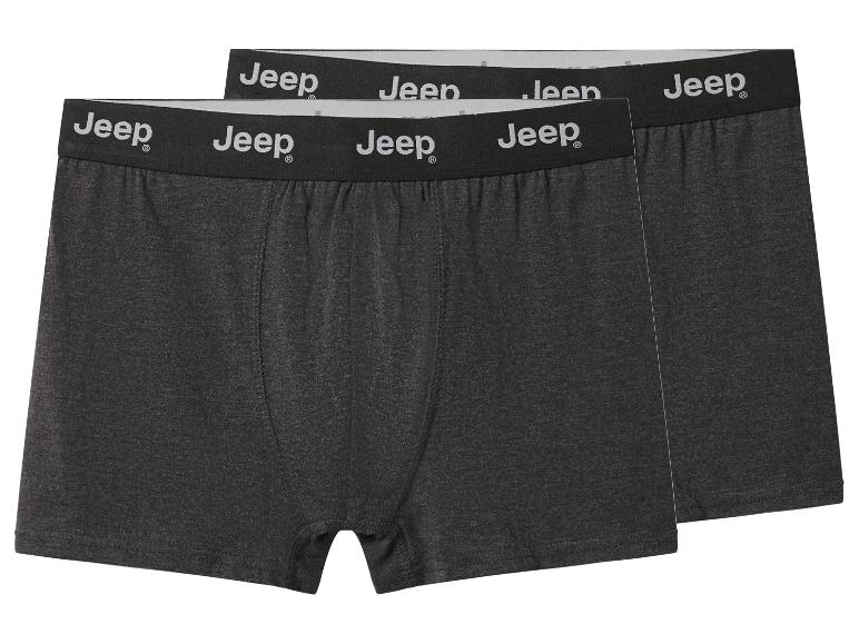 Deux paires de boxers gris foncé de la marque Jeep.