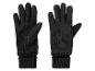 Une paire de gants en cuir noir avec des poignets en tricot.