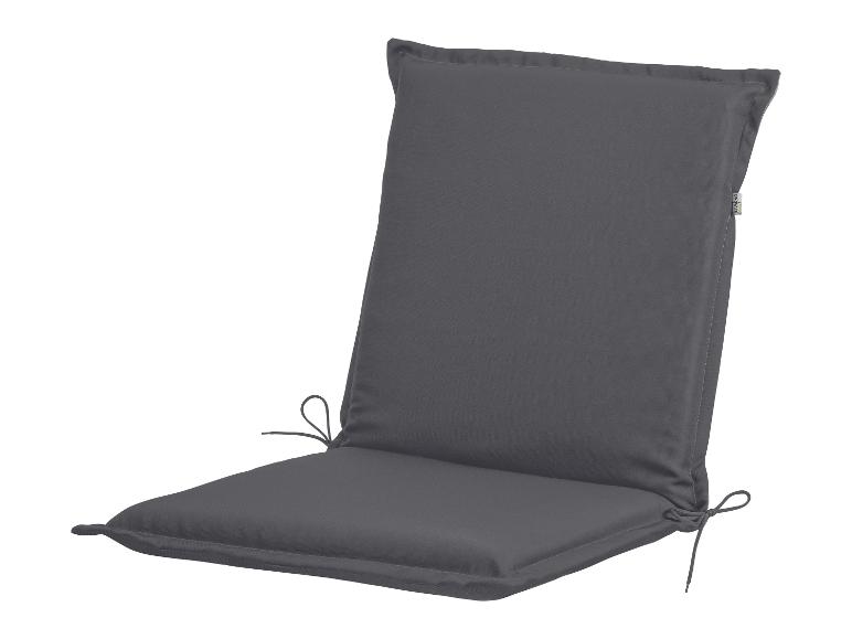 Coussin de chaise de jardin gris avec dossier et attaches