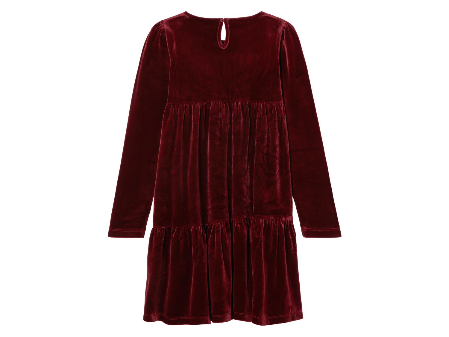 Robe Velours Pailletée Fille - Manches Longues - Tulle Bouffant - Taille 2 à 7 Ans - Pour Noël Ou Fête