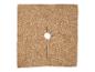 Tapis en fibre de coco marron avec trou central et coupes radiales