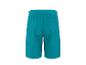 Short de sport bleu turquoise avec poche arrière, vue de dos.