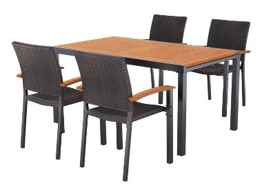 LIVARNO® Table de jardin + Lot de 4 fauteuils Valencia