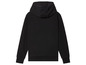 Sweat-shirt à capuche noir à manches longues.