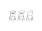 Trois chaises hautes pour bébés Safety 1st blanches.