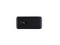 Batterie externe noire avec motif à rayures diagonales et indicateurs LED.