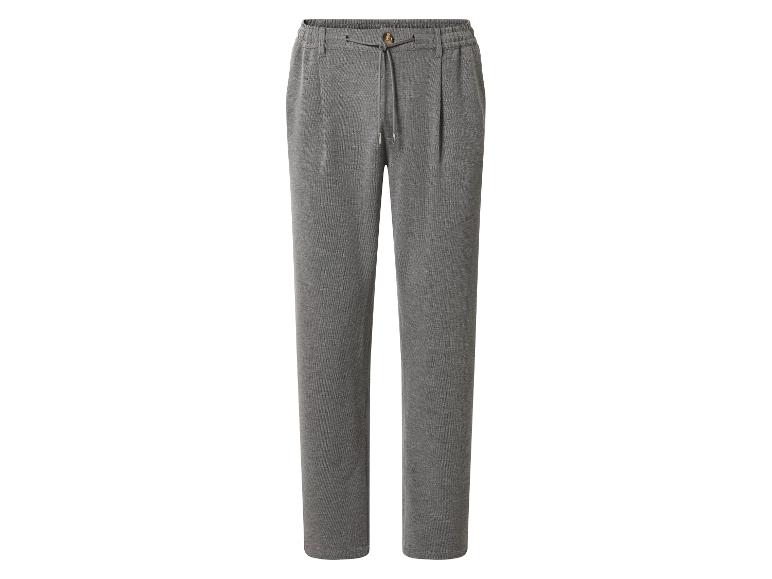 Pantalon de jogging gris pour homme avec cordon de serrage et bouton