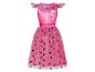 Robe de princesse rose Paw Patrol avec des paillettes et des empreintes de pattes.