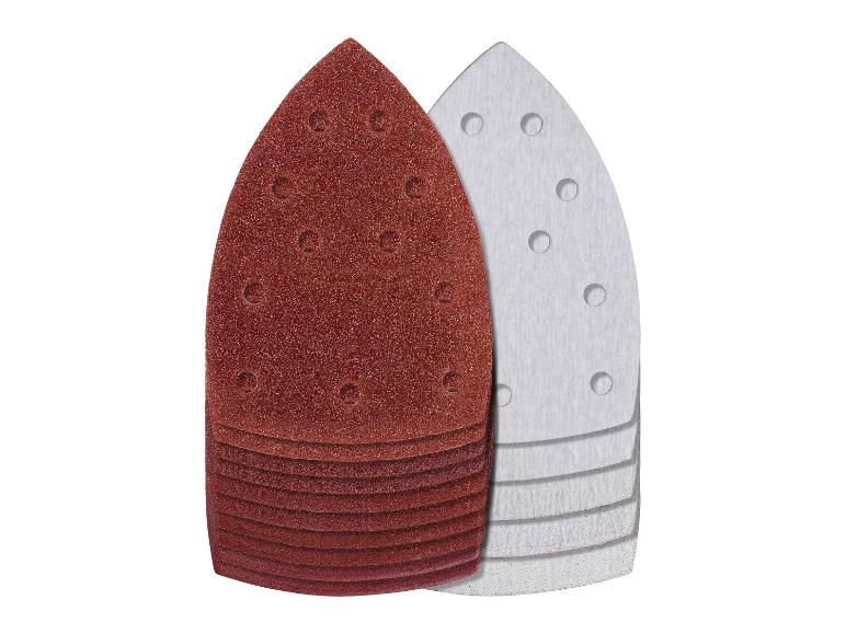 Lot de papiers abrasifs en forme de fer à repasser, rouges et blancs, avec trous