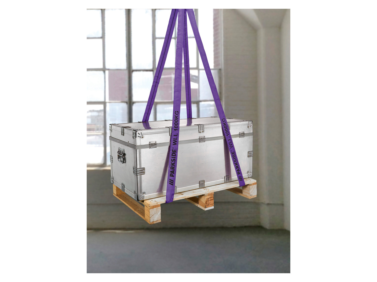 Produktbild von ELLERsling Hebebänder 5er-Pack – 2 T / 2000 Kg, 4 M Länge, Polyester, Nach EN 1492-1