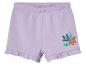 Shorts pour bébé, couleur lavande, motif floral.