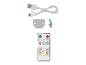 Télécommande, câble USB et matériel de fixation pour éclairage.