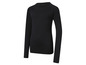 Un t-shirt à manches longues noir et sans couture.