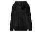 Sweat à capuche noir en velours, vue arrière