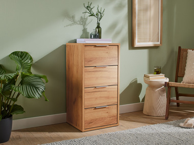 LIVARNO home Commode chiffonnier Verona, imitation chêne, 40 x 80 x 35 cm, avec 4 tiroirs