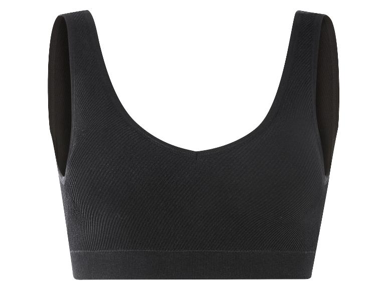 Un soutien-gorge noir sans couture et sans armatures.