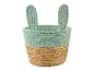 Panier de rangement en corde tressée bicolore avec oreilles de lapin