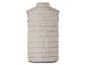 Gilet matelassé beige sans manches.