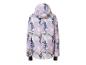 Veste à capuche à motif marbré.