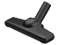 Embout d'aspirateur noir avec une tête plate.