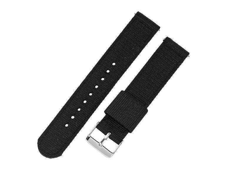Deux bracelets de montre noirs avec boucle