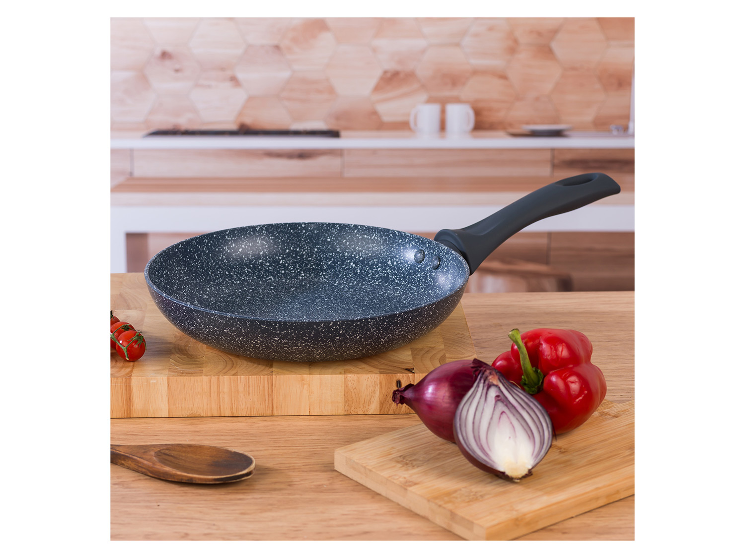 Russell Hobbs Wok casserole à manche sauteuse ou casserole Aluminium Nightfall Collection Marble poêle 30 cm - vue 6