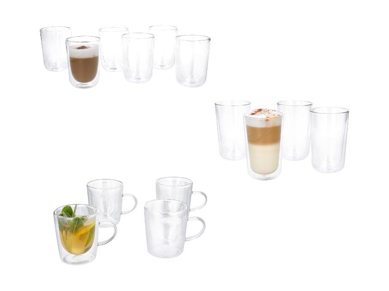 Verres à double paroi pour café, thé et autres boissons.