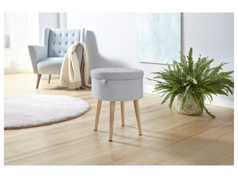 Aller en mode plein écran : LIVARNO home Tabouret avec compartiment de rangement, Ø 36 cm - Image 2