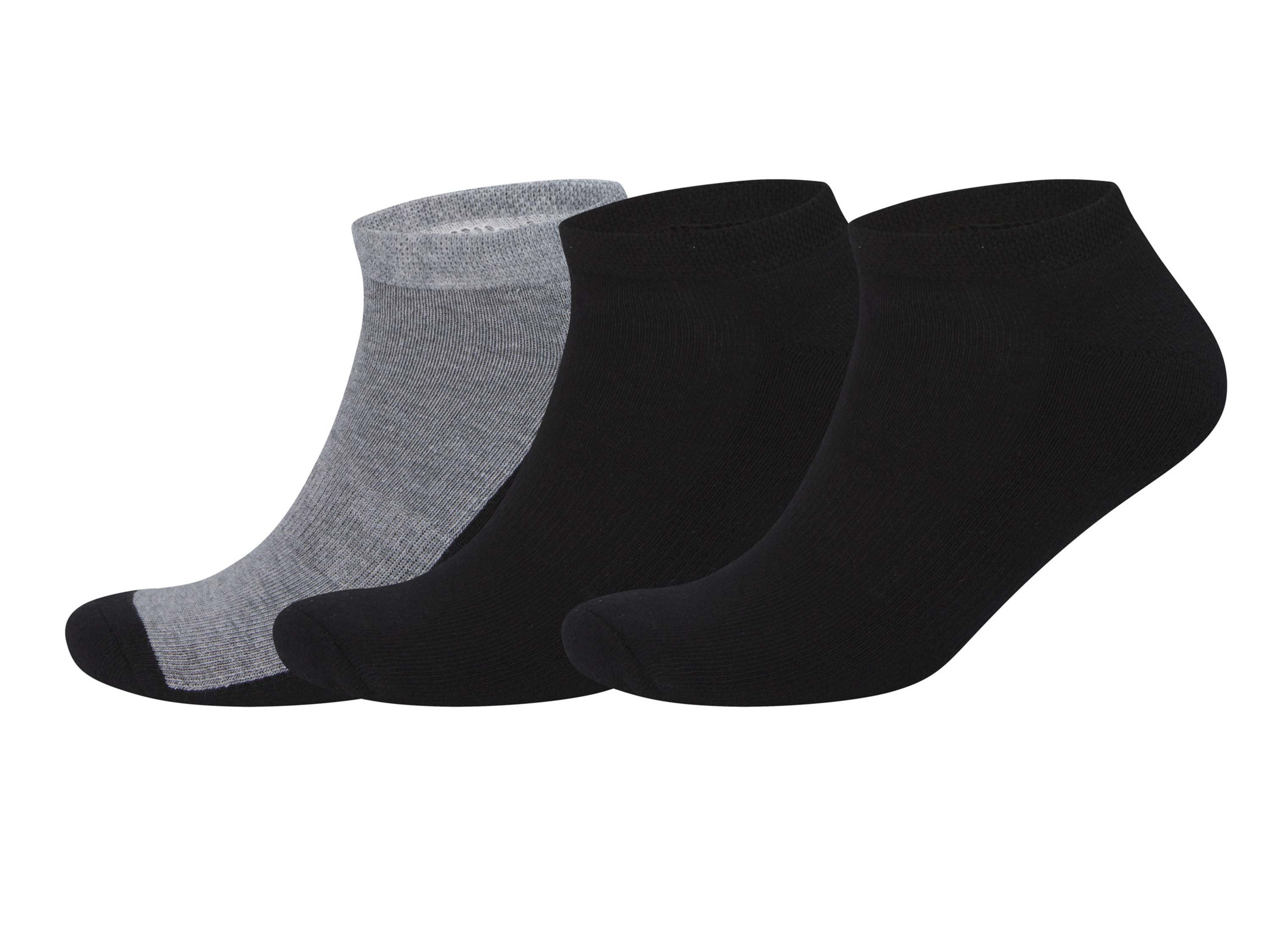 CRIVIT Lot de 3 paires de socquettes homme (noir/gris, 39-42)