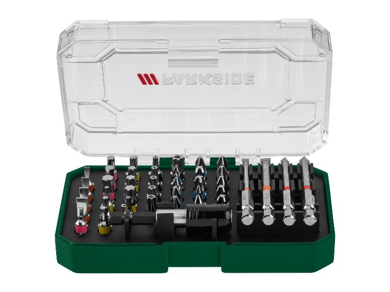 Coffret de tournevis Parkside avec embouts variés.