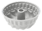 Moule à gâteau Bundt en silicone blanc avec un motif en spirale