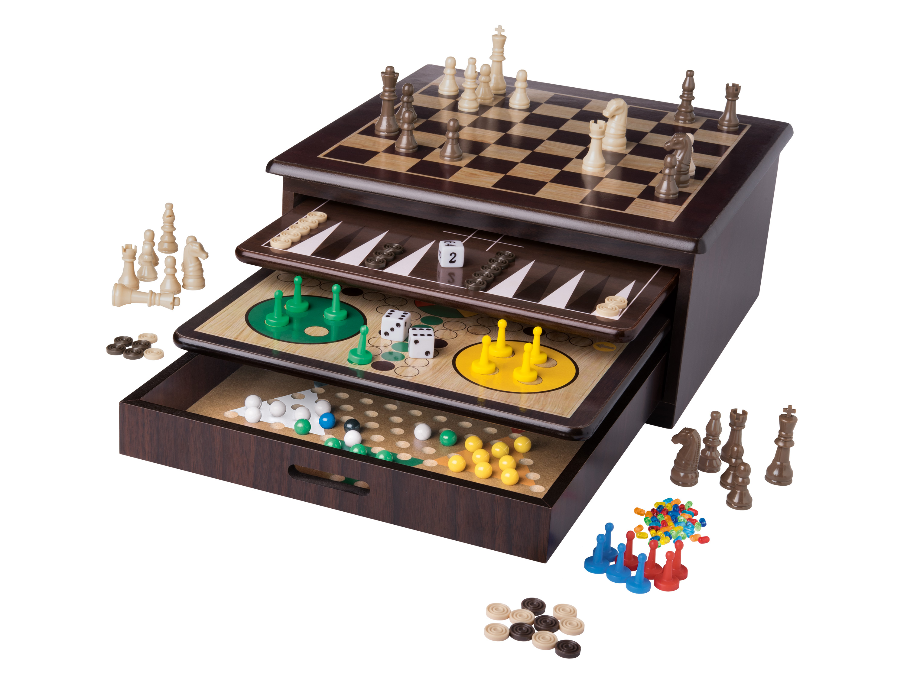 Playtive Collection de jeux en bois 10 en 1