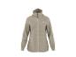 Veste polaire beige à capuche pour femme avec texture gaufrée