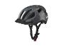 Un casque de vélo noir avec un motif géométrique de Crivit.