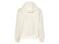 Sweat-shirt blanc à capuche.